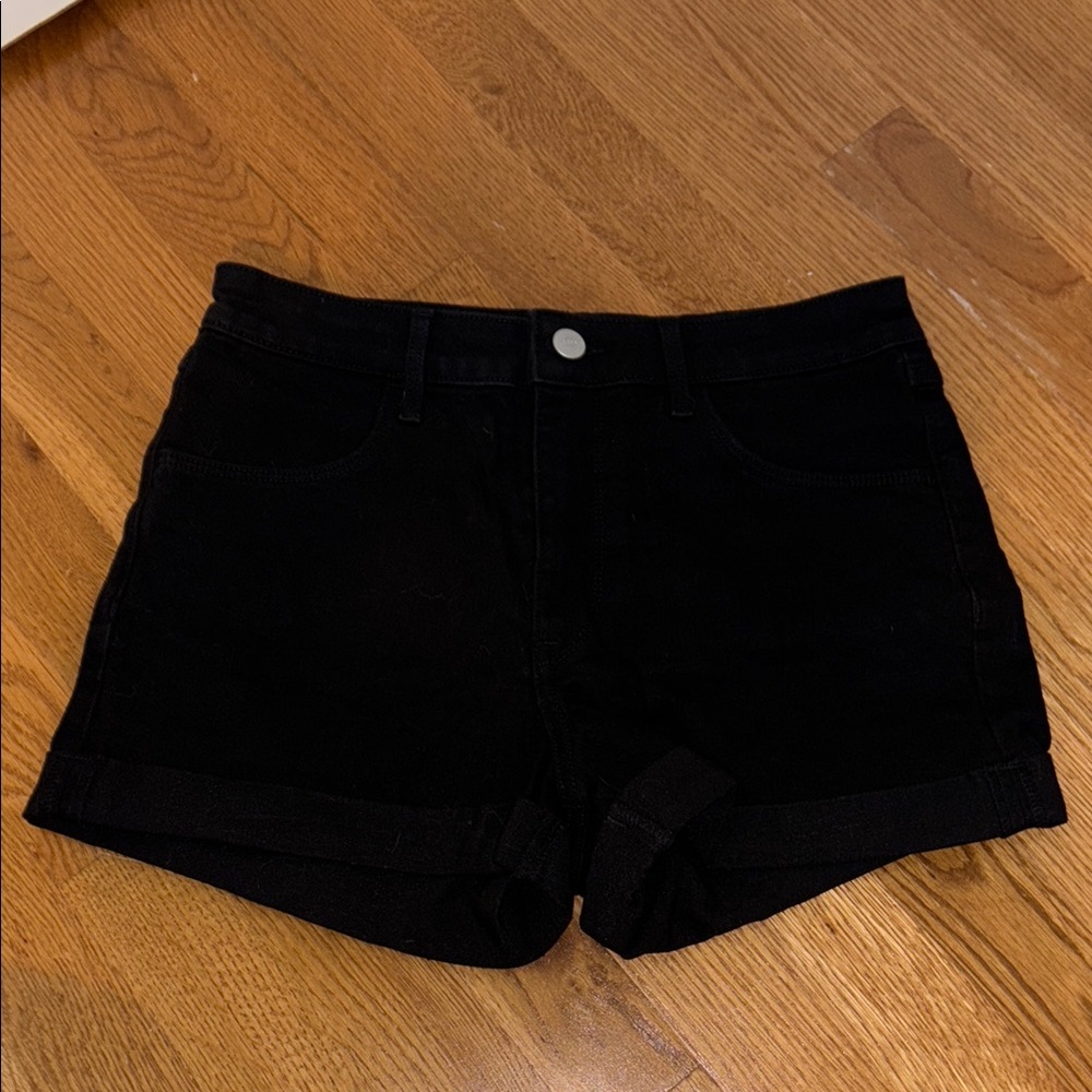 Black Denim Women's Shorts